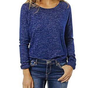 BUFFALO DAVID BITTON Blue Soft Knit Crew Neck Pullover Sweater Everyday M